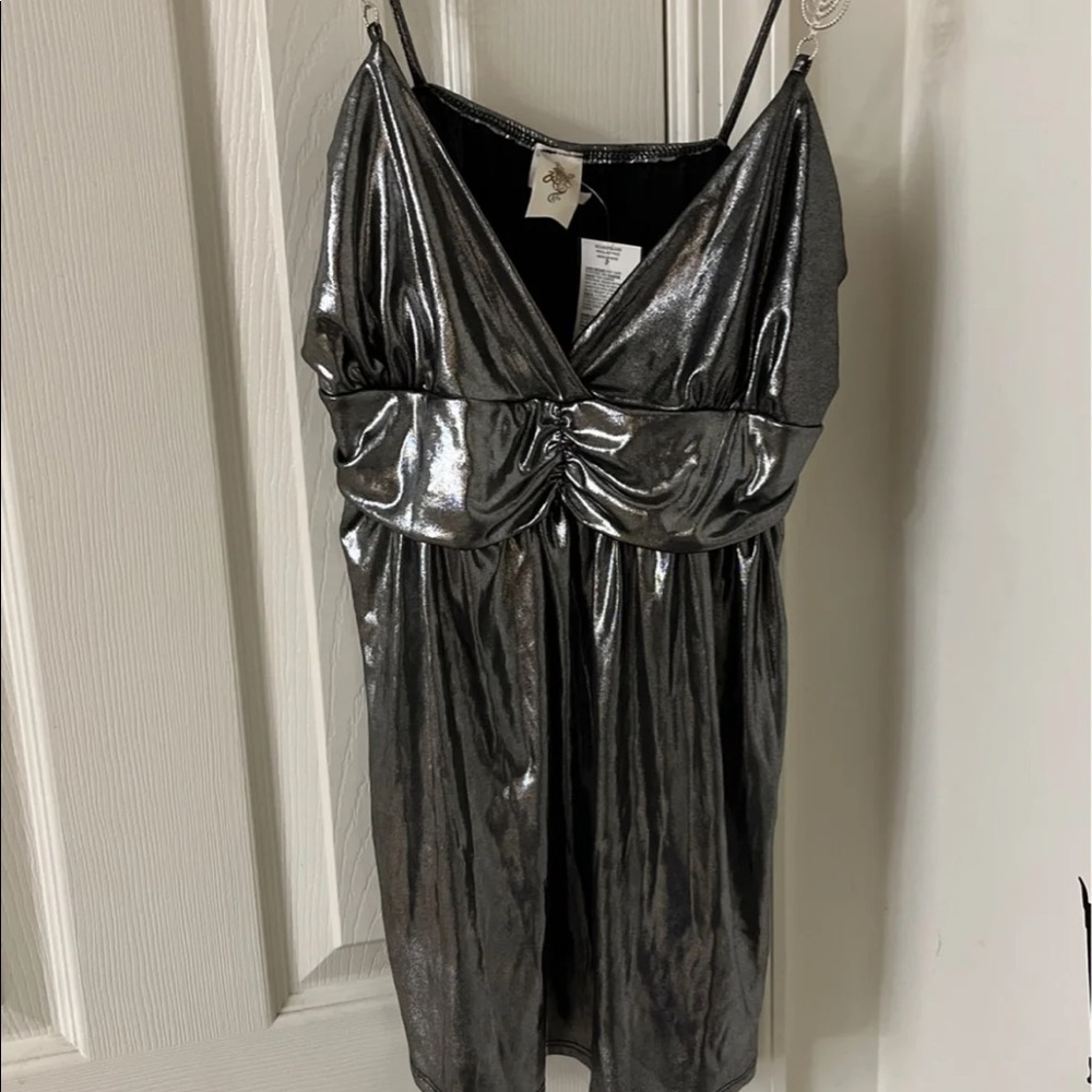Ladies silver top made in USA